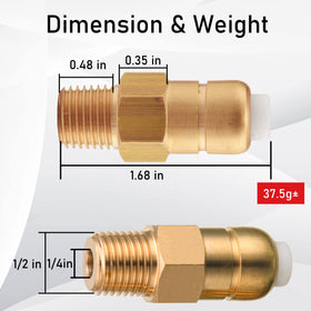 PWACCS 2-pack relief valve set for quick replacement on pressure washers