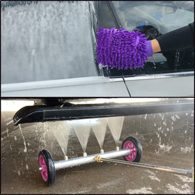 PWACCS undercarriage cleaner in use under a vehicle.