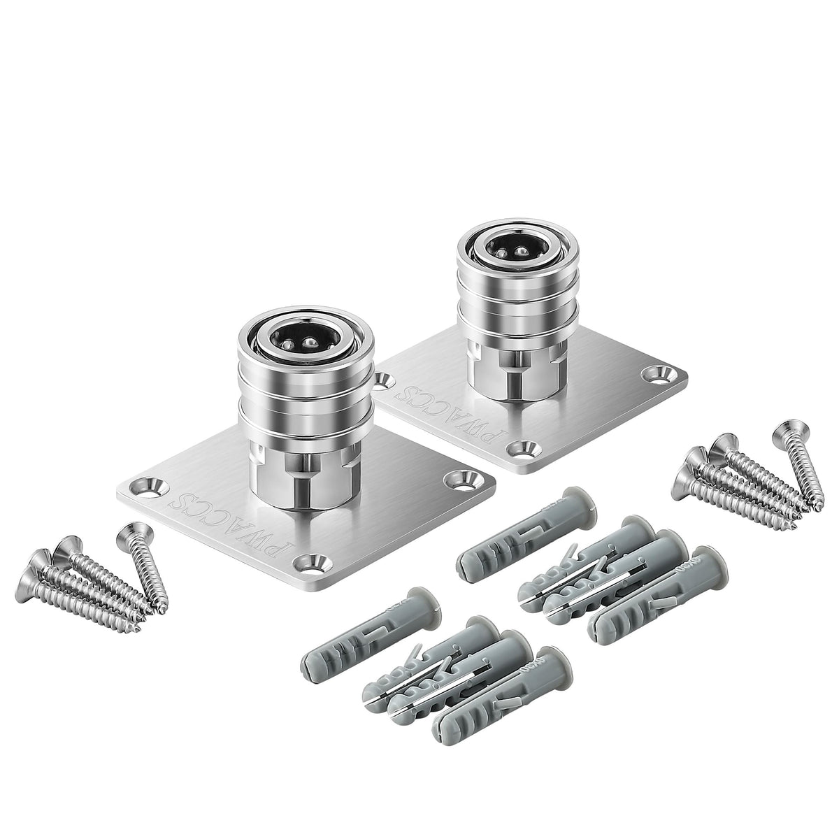 PWACCS wall mount for pressure-washer attachments keeps tools in reach.