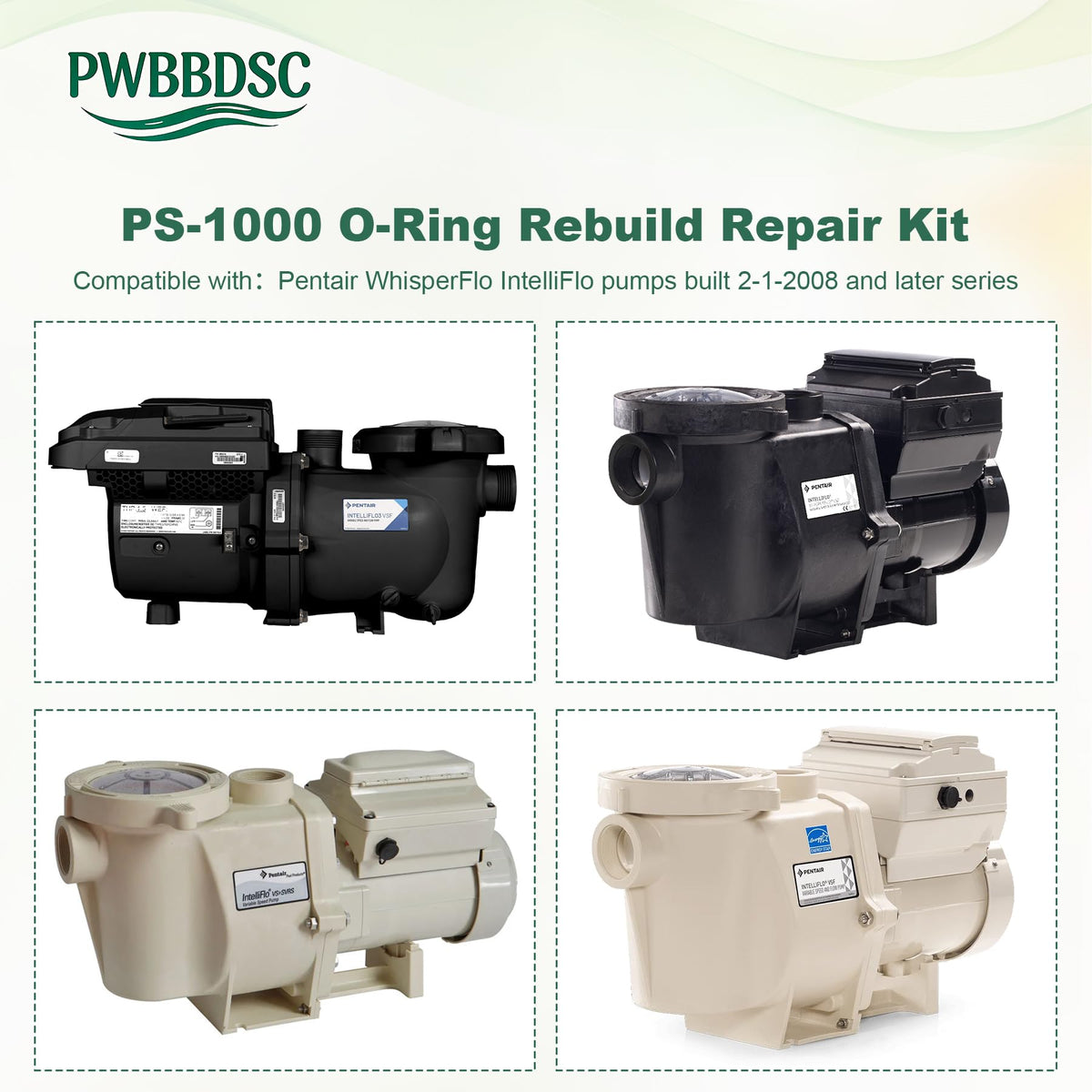 PWBBDSC Black seal plate gasket provides a durable seal for continuous pump performance.