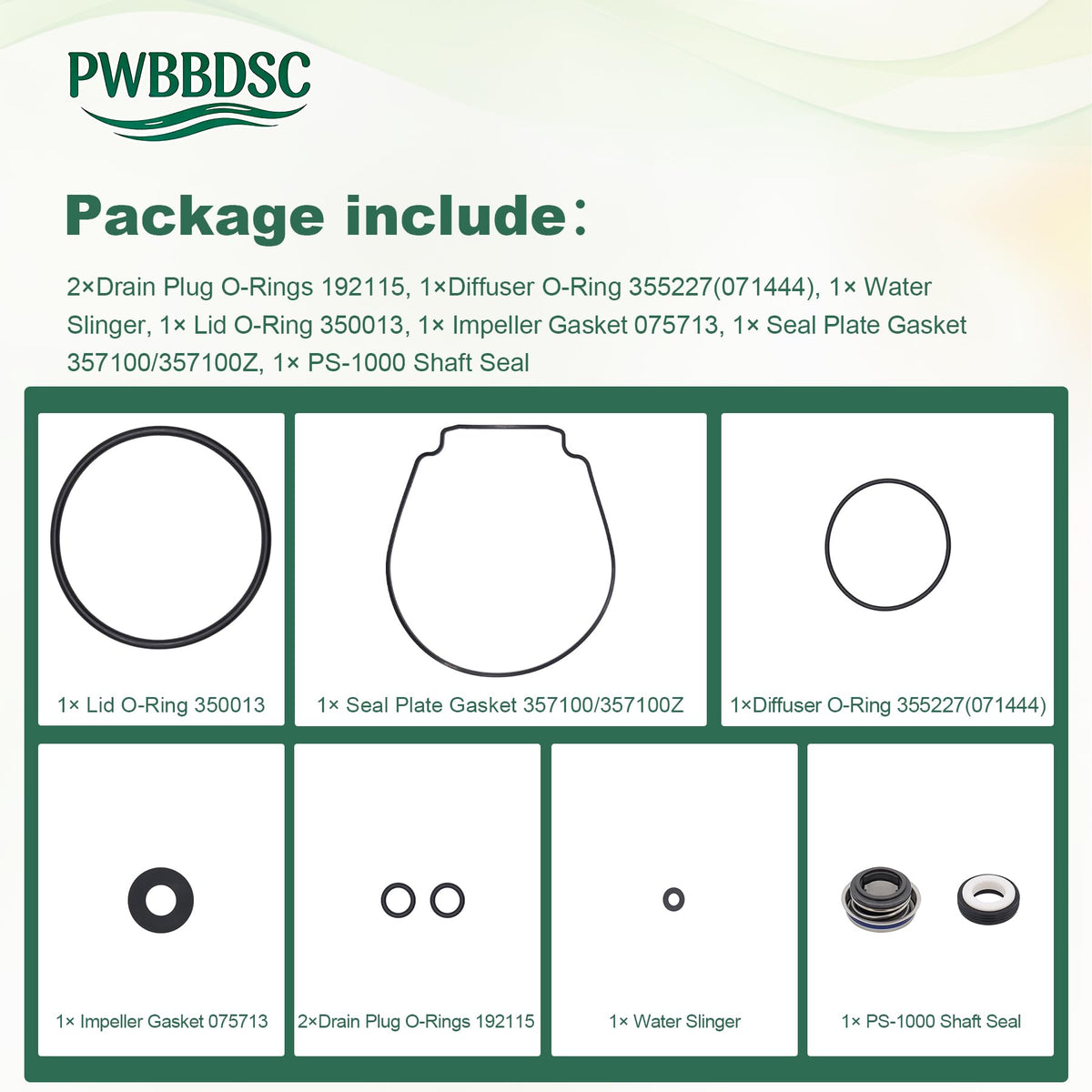 PWBBDSC Drain plug O-ring maintains a tight seal for safe, leak-free maintenance.
