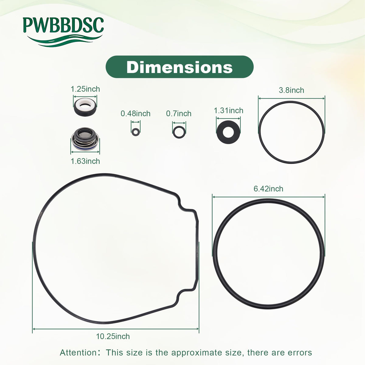 PWBBDSC Water Slinger diverts water for cooling and seal protection.