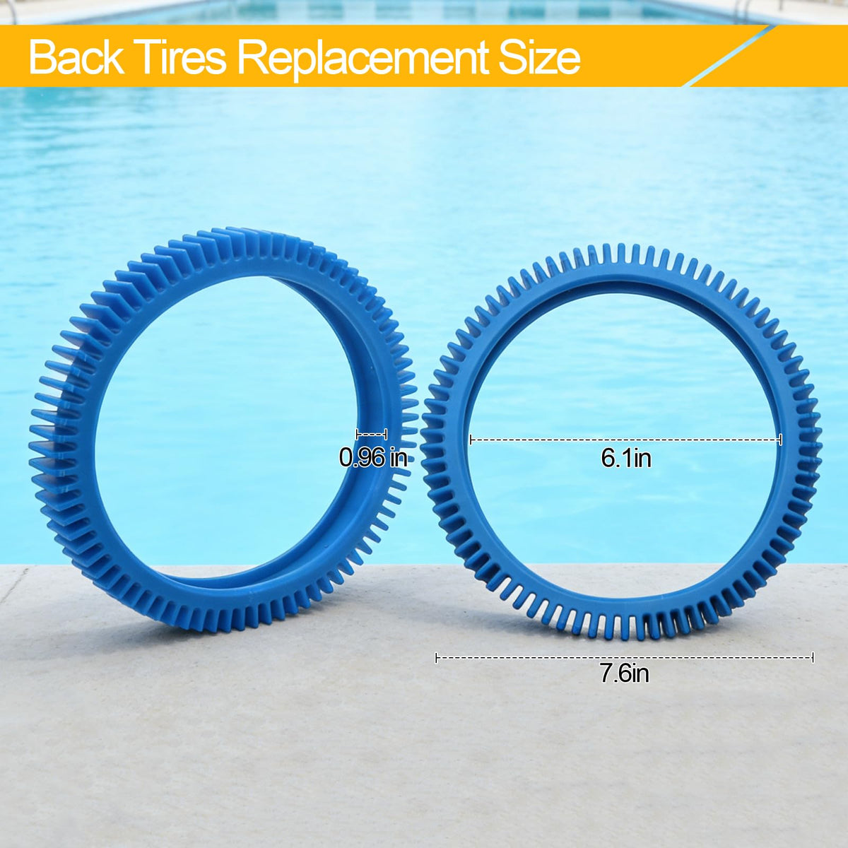 PWEOW back tire for Poolvergnuegen compatibility improves wheel movement