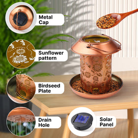 PWOOME waterproof design keeps seeds dry during rain and snow.
