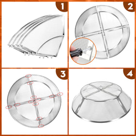 PWSOMJ 304 stainless-steel mesh offers durable, high-heat spark protection.