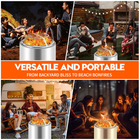PWSOMJ detachable mesh fire screen provides flexible camping use.