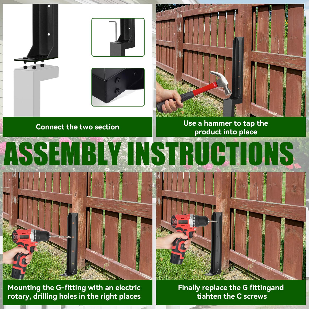 Pwzisu anchor stabilizer provides durable post support outdoors.