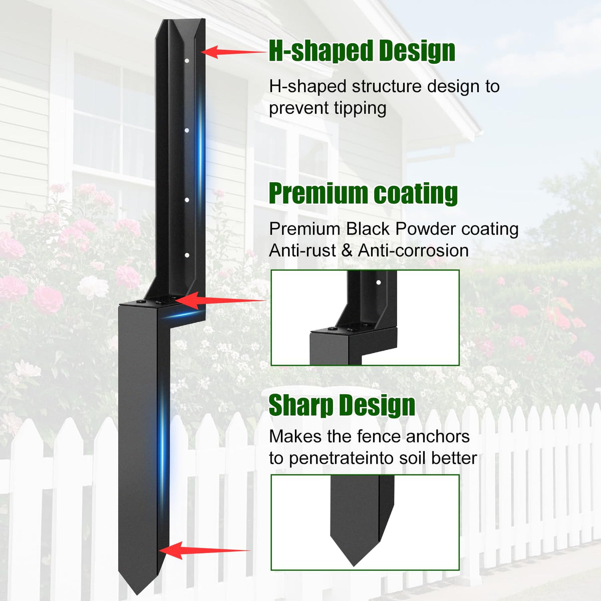 Pwzisu outdoor fence fix for garden, yard, and farm areas.