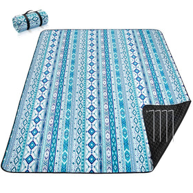 PY SUPER MODE picnic blanket folded in tote for easy portability