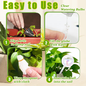 Pynqdfu glass bulb watering ball shows clear capacity and decorative rainbow sheen