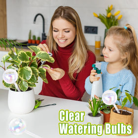 Pynqdfu rainbow-glass finish complements home decor while keeping soil moistened