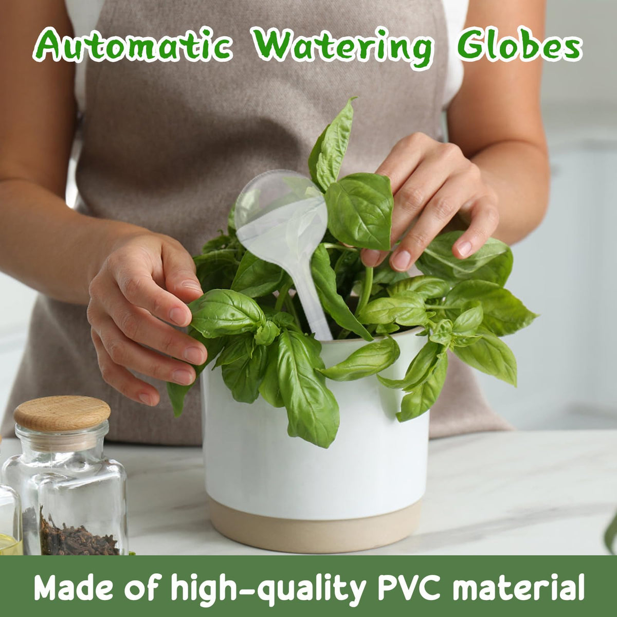 Pynqdfu watering globe holiday care ensures plants stay hydrated during trips.
