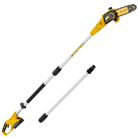 Pyrcruax cordless pole saw with 8-inch low kick-back bar for clean cuts