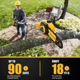 Pyrcruax pole saw offers up to 15 ft reach for tall branches