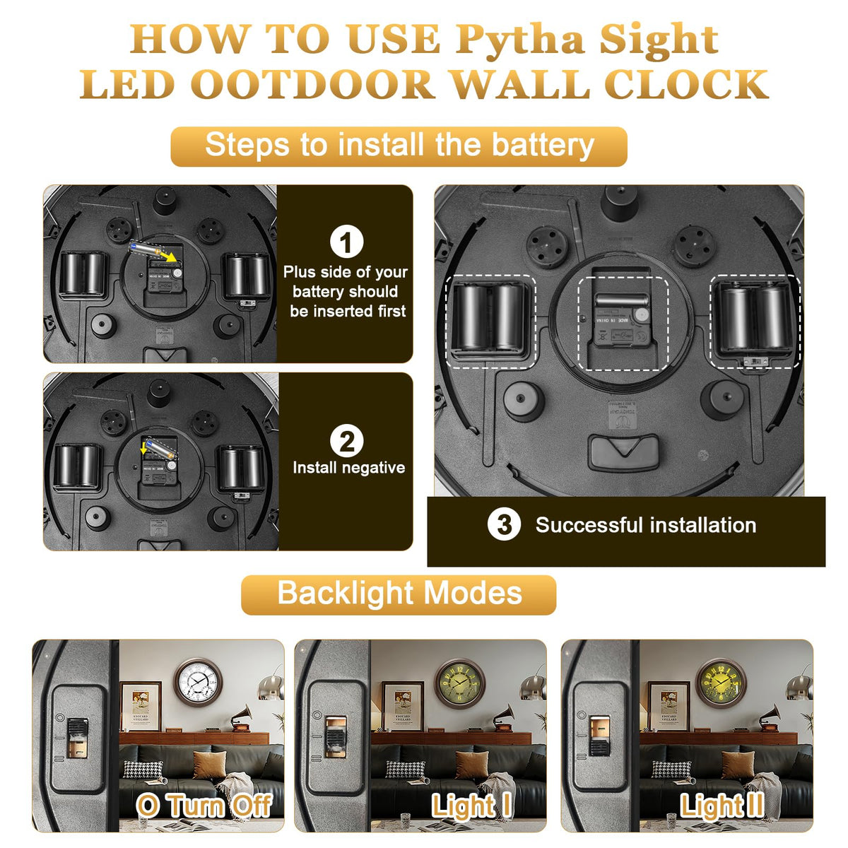 Pytha Sight AI LED sensor automatically lights as daylight fades