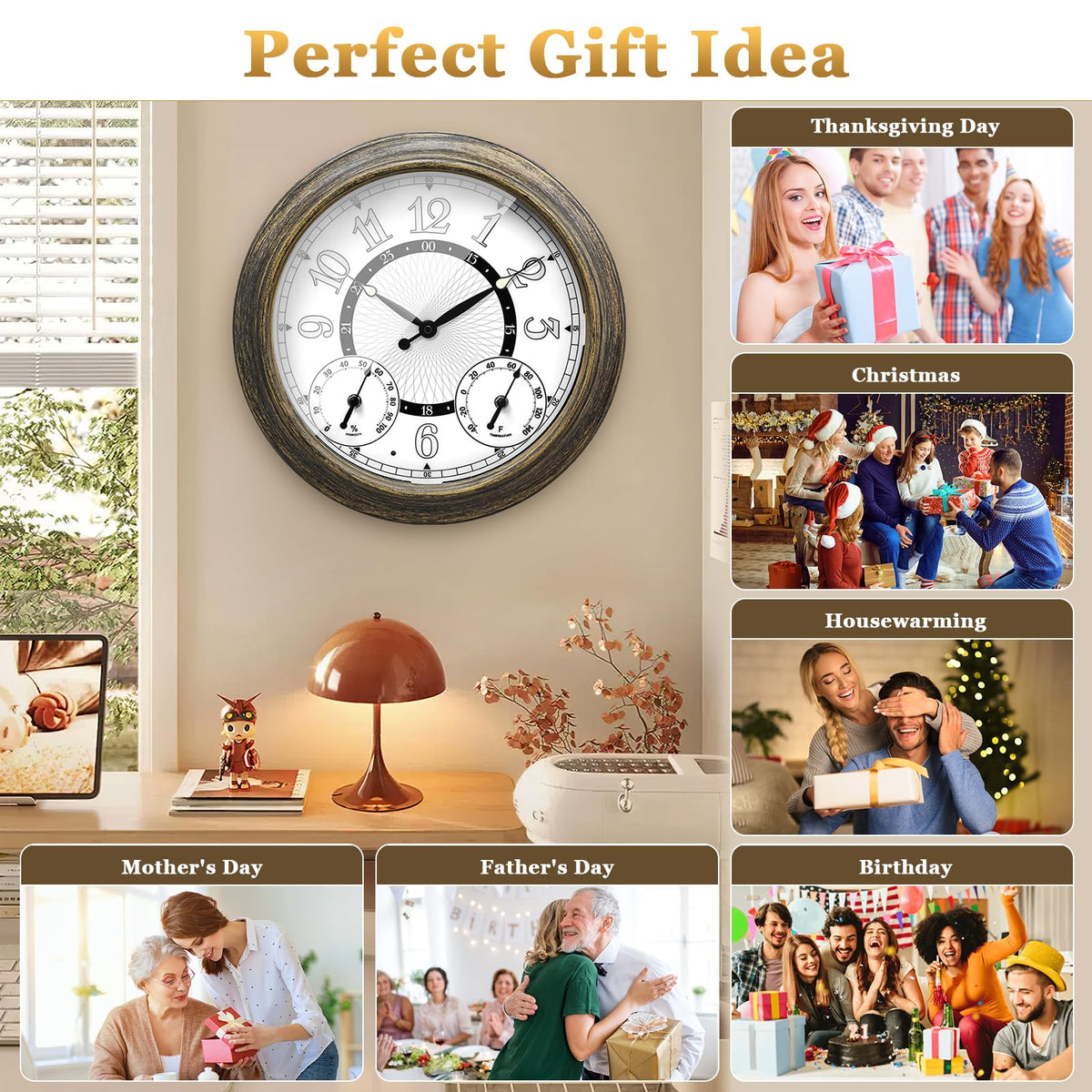 Pytha Sight indoor-outdoor wall clock stylish design for any space