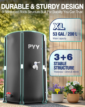 PYY durable PVC material barrel withstands sun, rain, and outdoor use