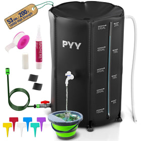PYY rain barrel collapsible design ready for easy rain capture and storage