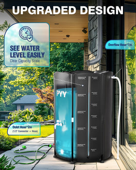 PYY Rain Barrel top filter traps debris for cleaner rainwater.