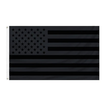 PZACHUGY Black American Flag 3x5ft ideal for outdoor display and wall hanging