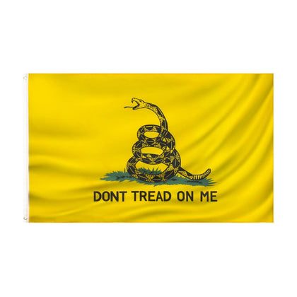 PZACHUGY Don't Tread On Me flag 3x5 ft for outdoor display with durable stitching.