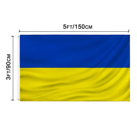 PZACHUGY Ukraine flag canvas header flag for durable indoor or outdoor use