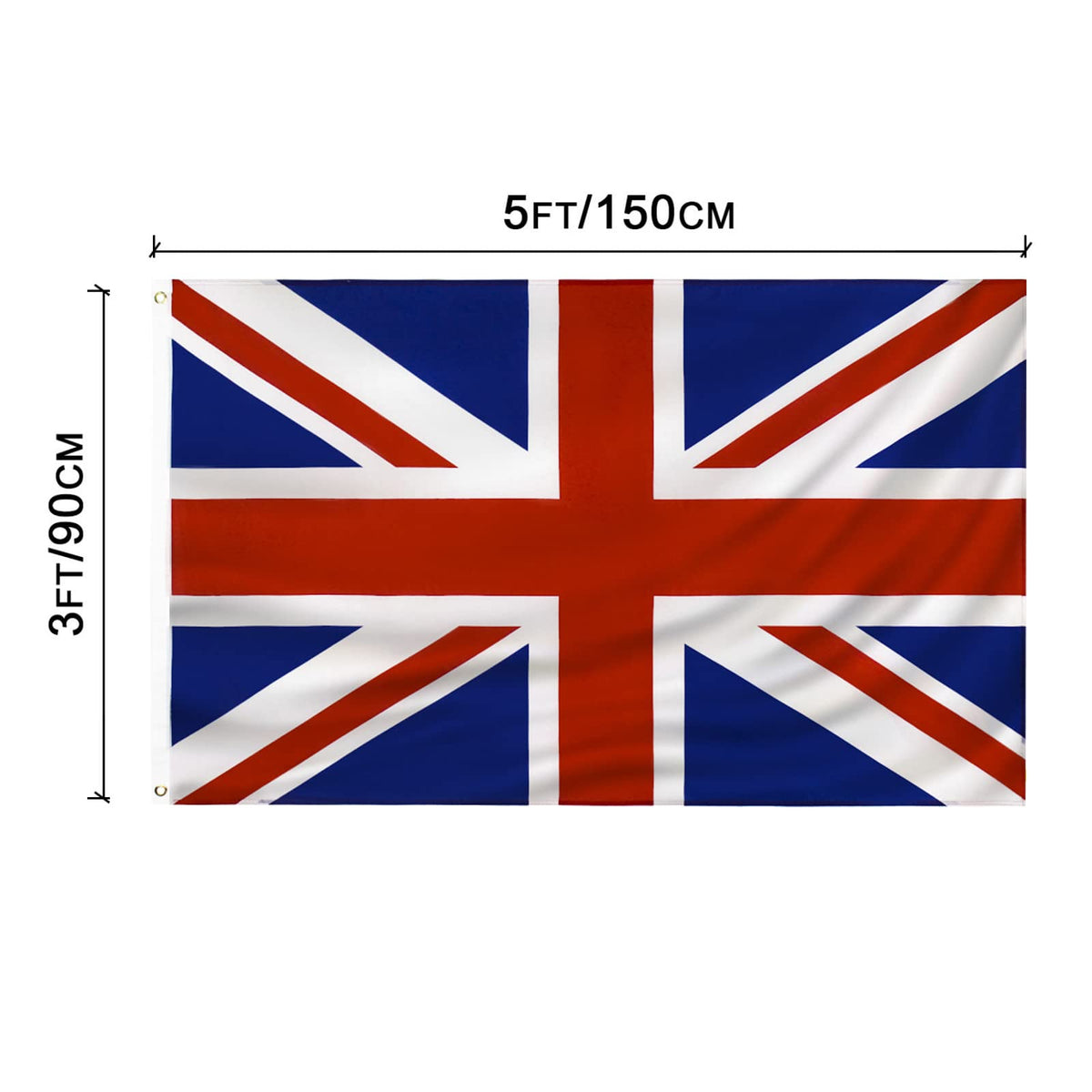 PZACHUGY United Kingdom flag 3x5ft wall hanging for home decor.