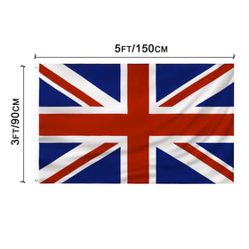PZACHUGY United Kingdom flag 3x5ft wall hanging for home decor.