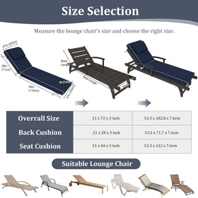 PZDJUMO headrest cushion navy shows neck support for sunbed relaxation
