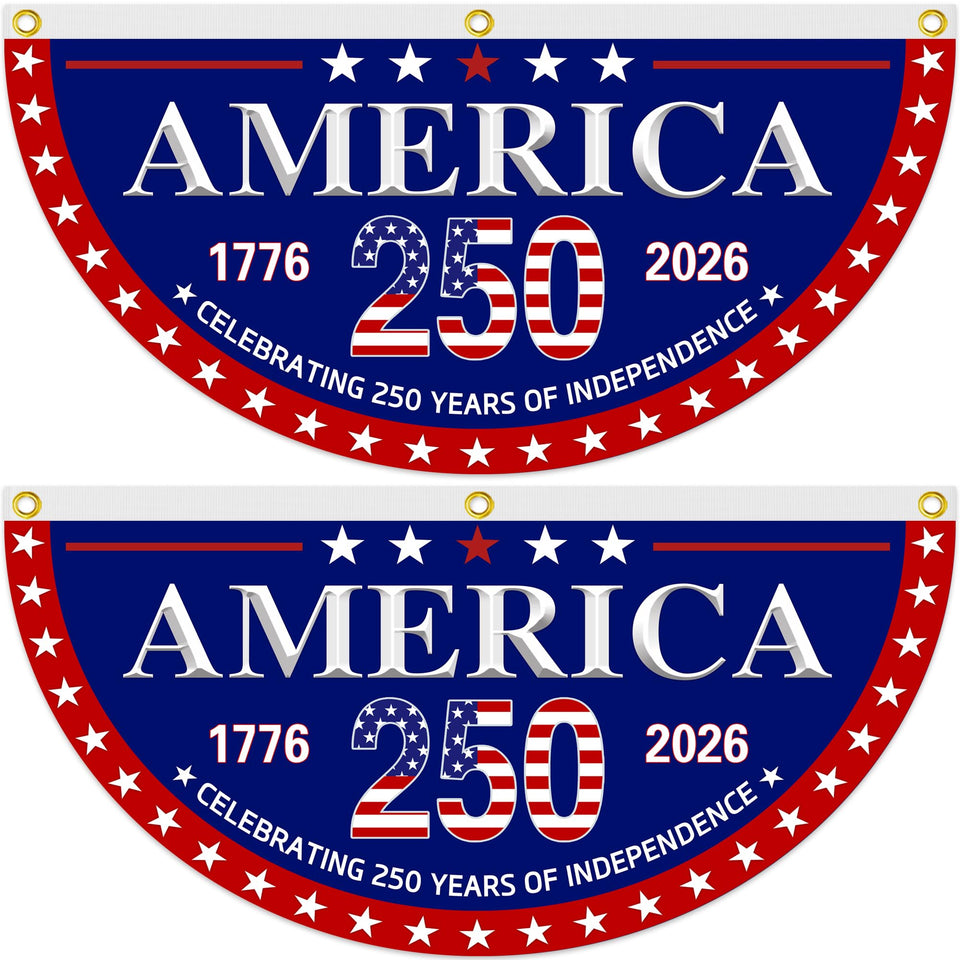 Pziauot 250th anniversary flag 1.5x3ft fluttering outdoors
