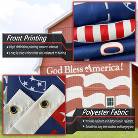 Pziauot brass-eyelets flag tear resistance for durability