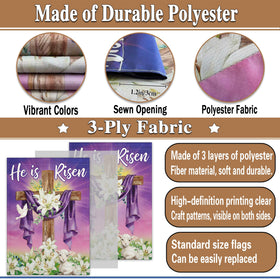 Pziauot Lilies garden flag highlighting spring floral vibes outdoors