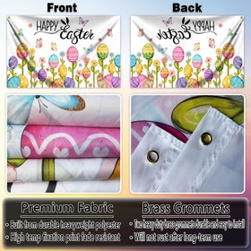 Pziauot spring porch banner brightens outdoor spaces during seasonal greetings.