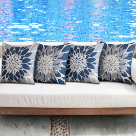 Qahing dahlia-design front-print pillow cover for stylish decor