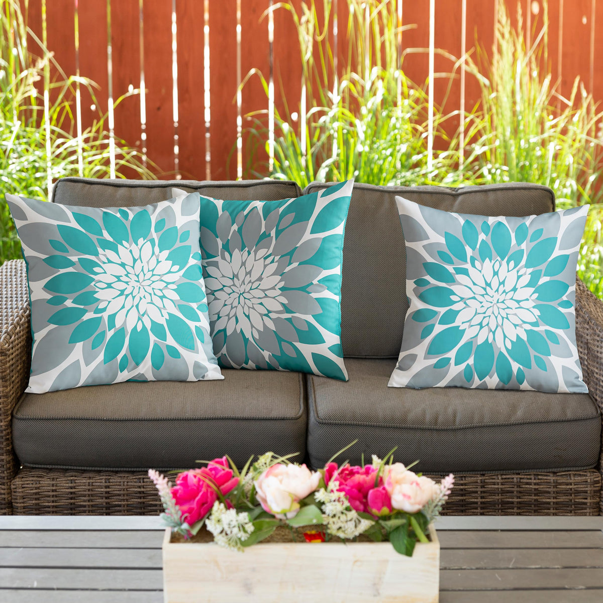 Qahing pillow cover back in solid color coordinates easily.