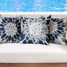 Qahing square pillow cover back solid color for mix-and-match.