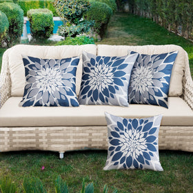 Qahing pillow cover with waterproof linen-texture fabric for durable outdoor use