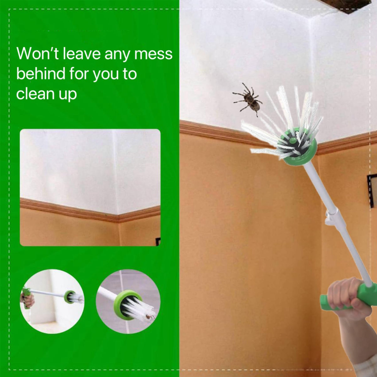 Qalveris bug grabber in action captures insects safely.