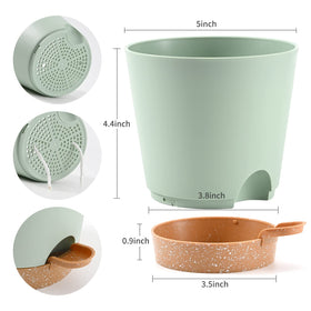 Qaobo 5-inch pots with drainage holes promote healthy roots and prevent waterlogging.