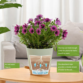 Qaobo modern round design fits indoors or outdoors as stylish plant decor.