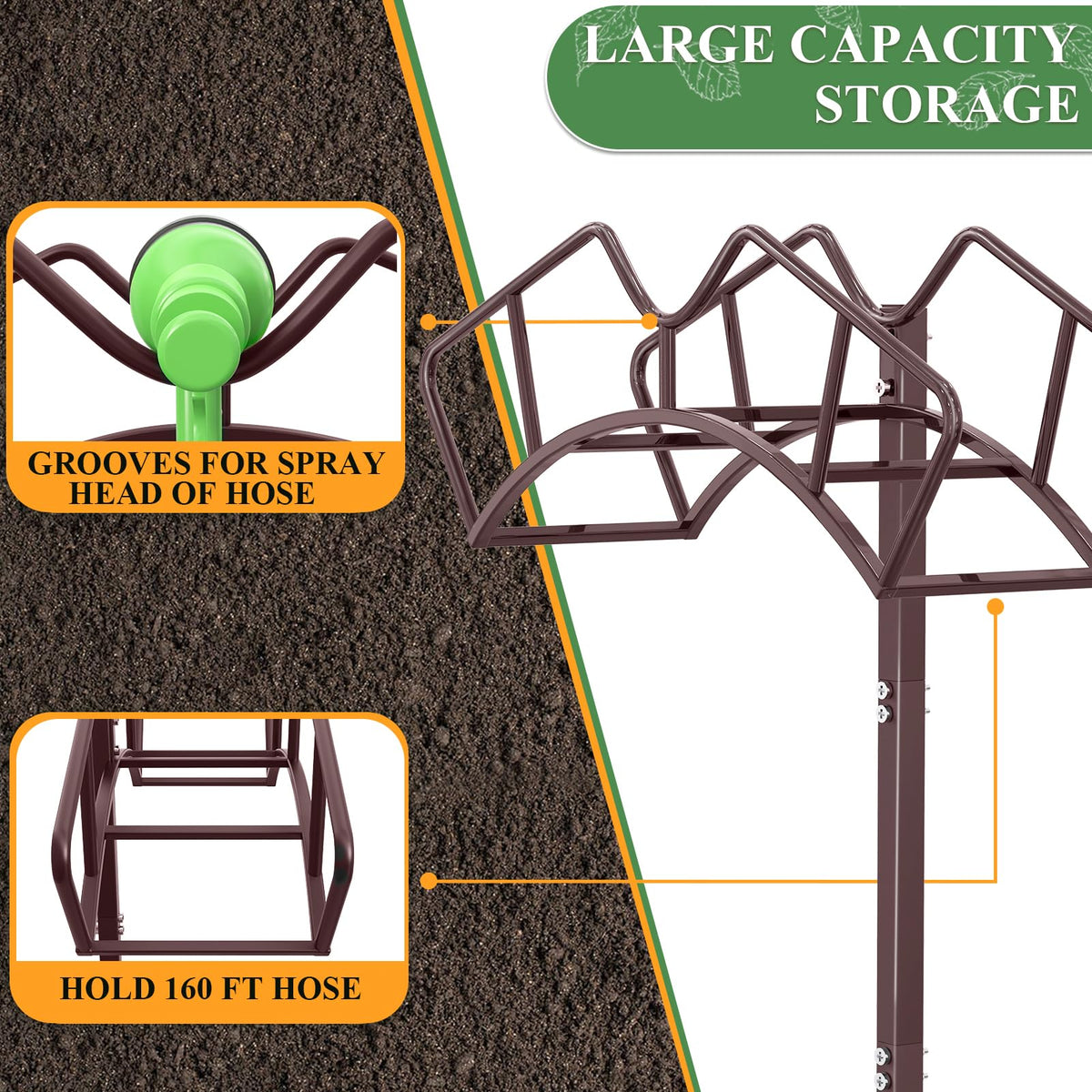 Qatsrin bronze garden hose hanger shows weather-ready design for outdoor durability