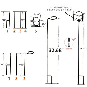 QCF Heavy-duty metal with black finish resists rust for durable outdoor use