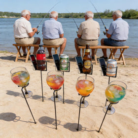 QCF Outdoor yard setup enhances patios and gardens with versatile stakes