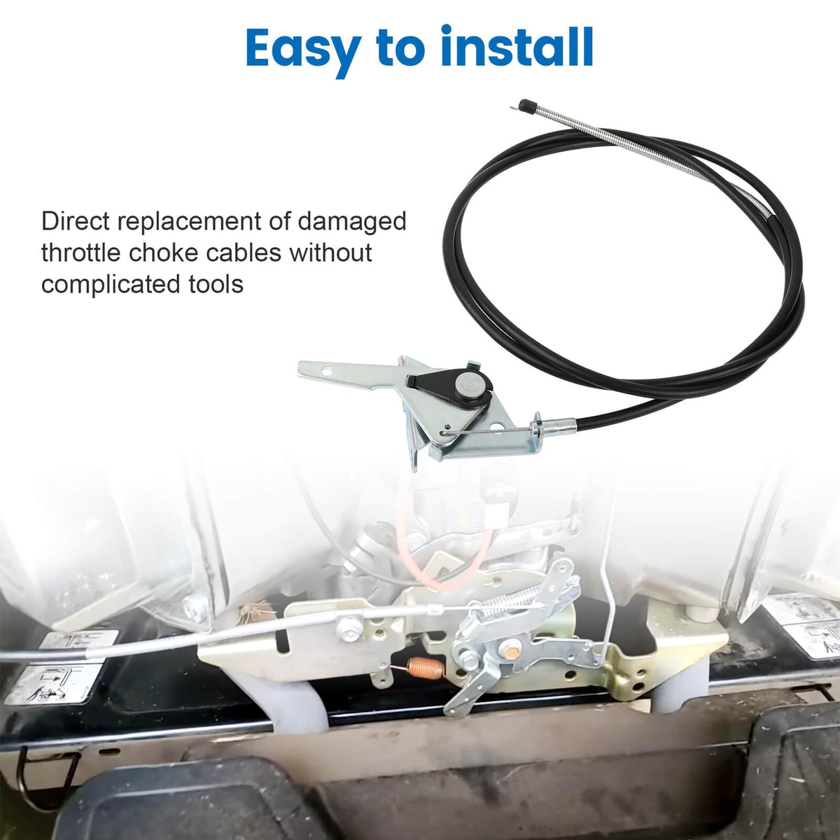 QCG long-lasting mower cable reduces frequent replacements.