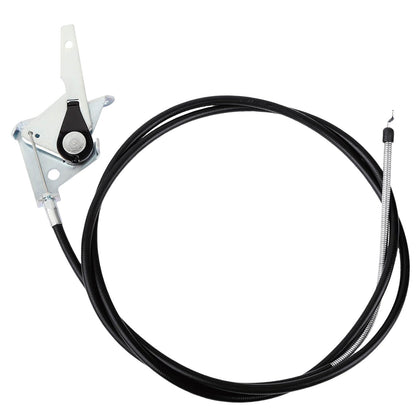 QCG throttle choke cable close-up, durable metal construction for long service life.