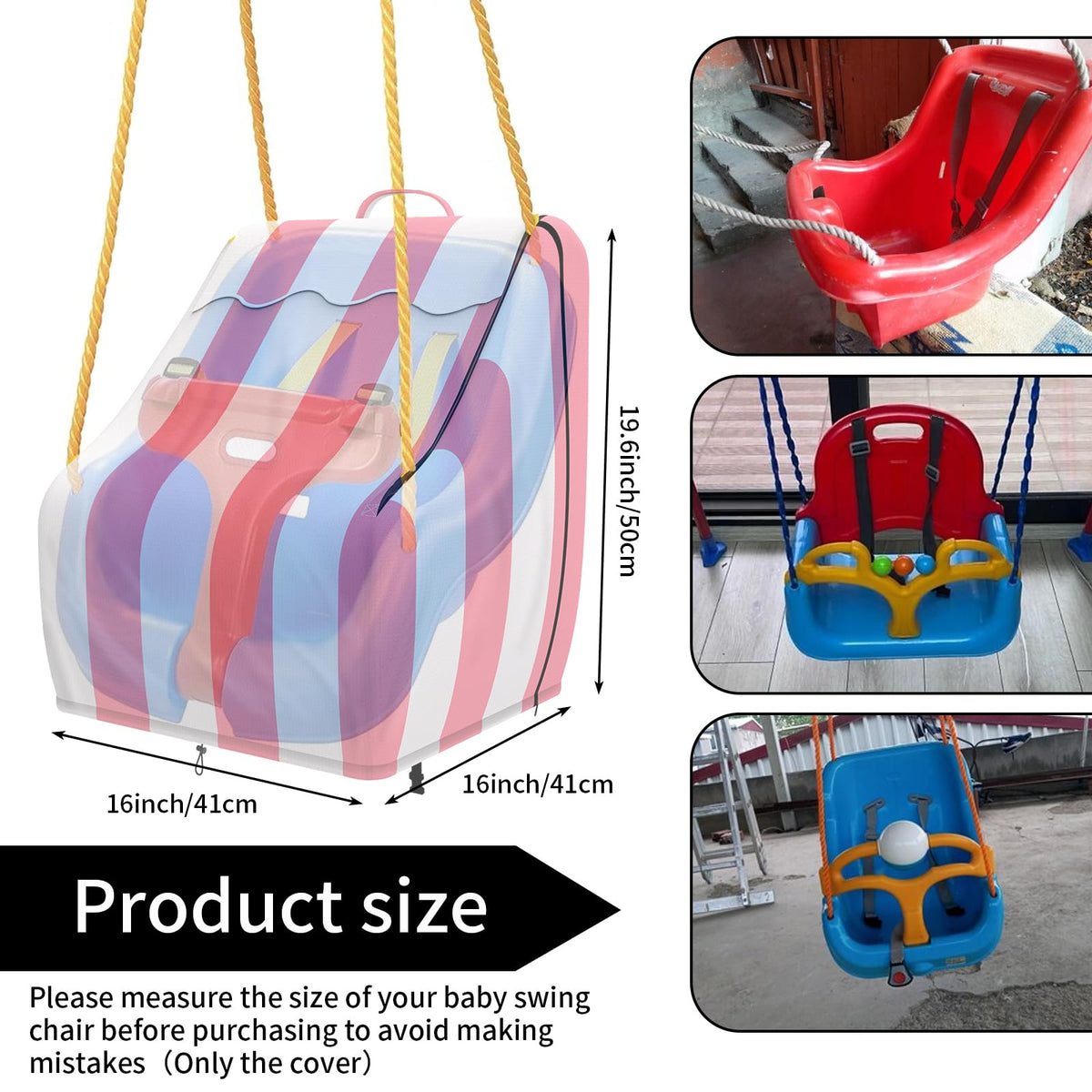 Qchengsan universal fit for small swings ensuring snug cover