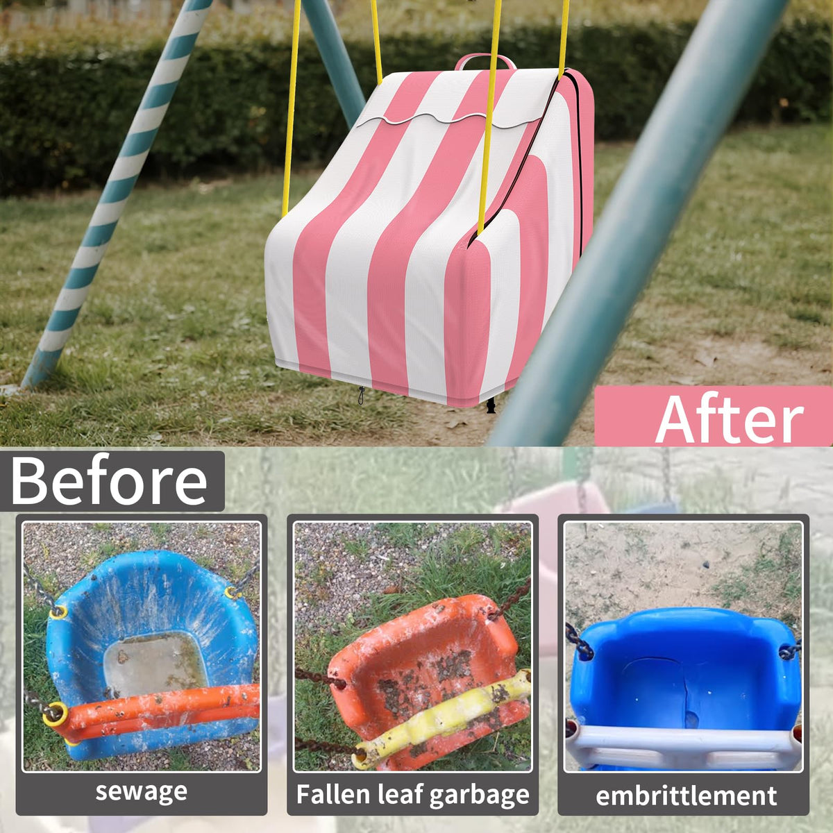 Qchengsan UV protection material protects swing from sun fade