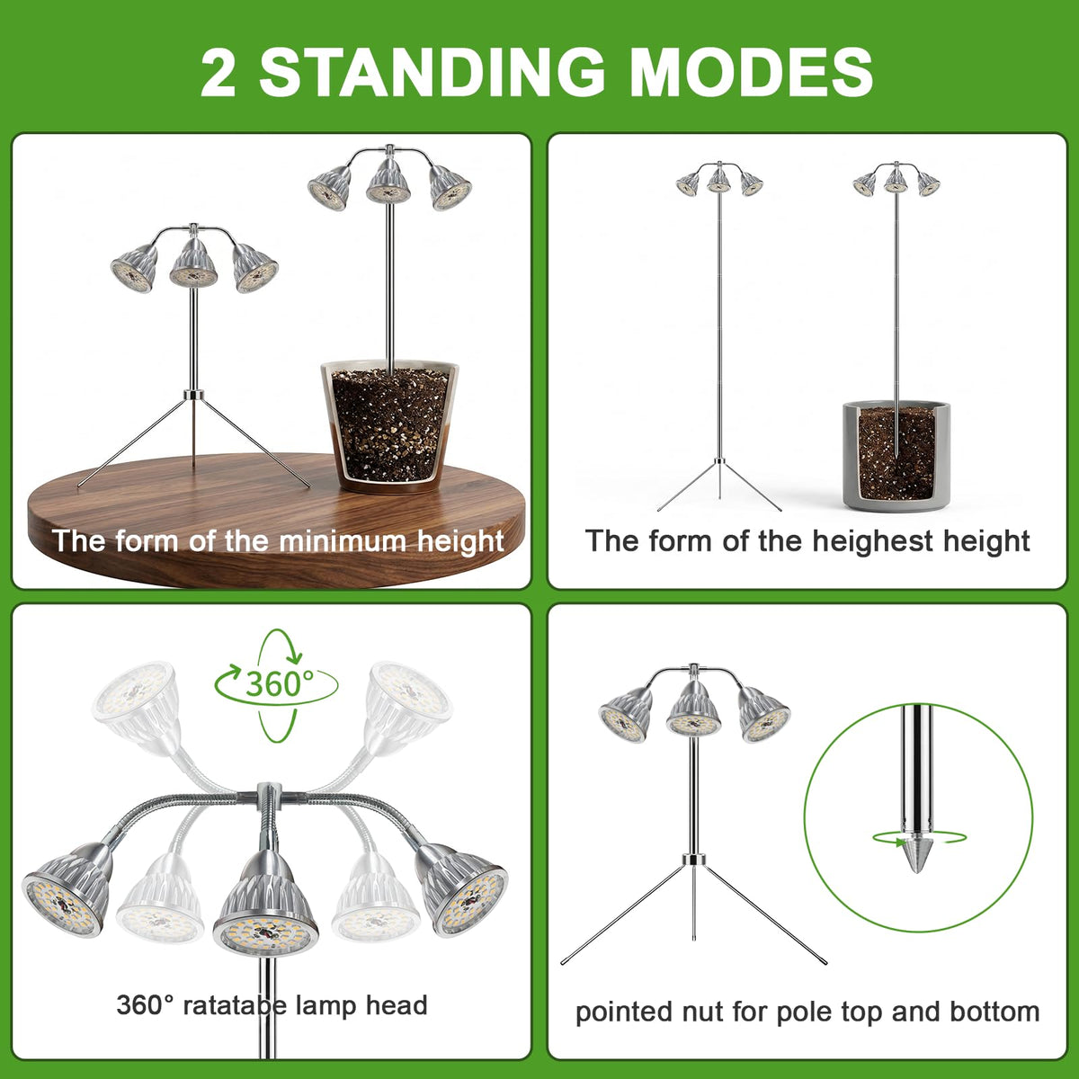 QCQHDU grow light showing auto timer and memory function for daily cycles.
