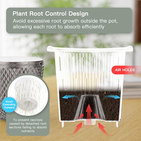 QCQHDU double-layer vented pot with drainage supports airflow