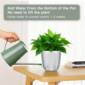 QCQHDU hanging planter base drainage holes prevent overwatering